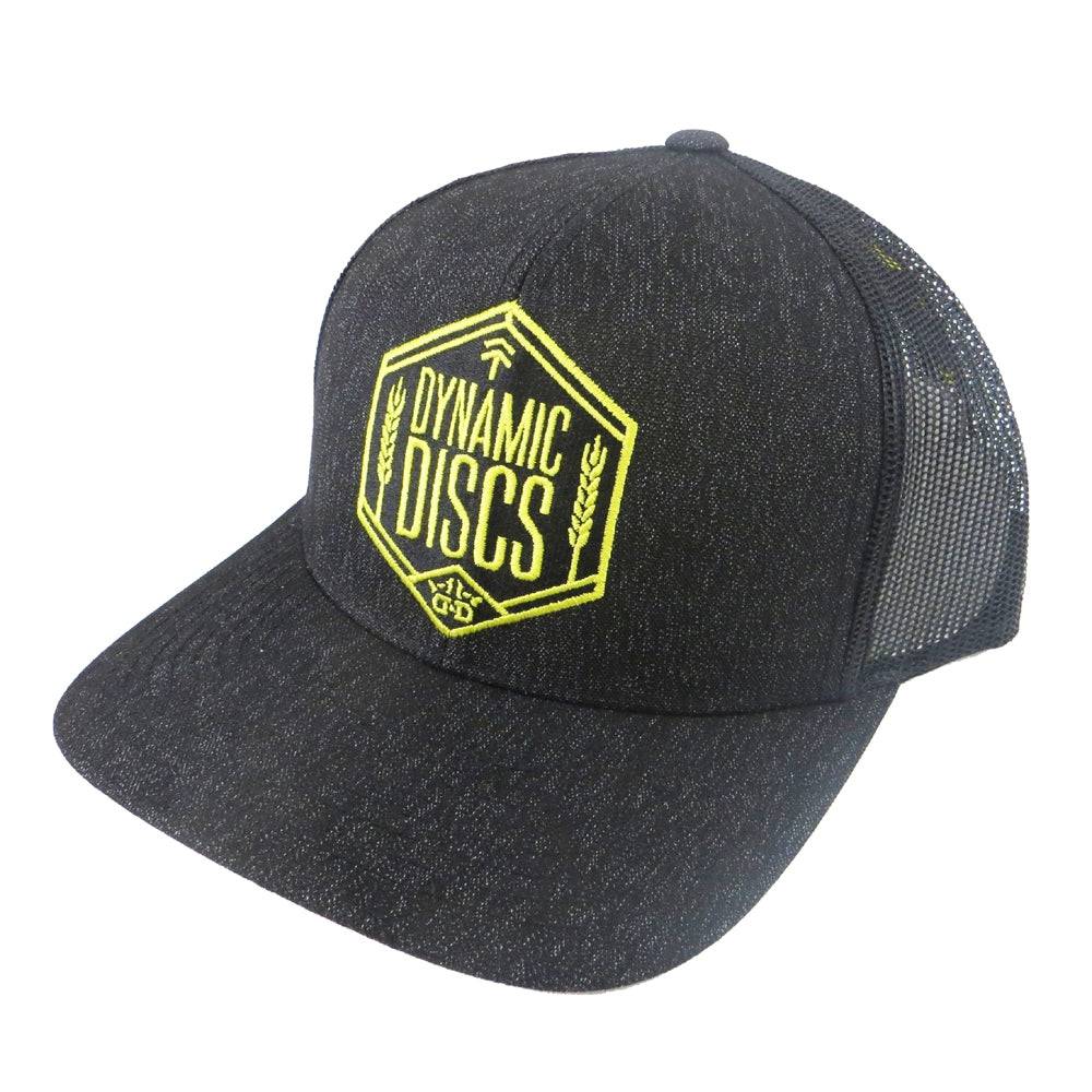 Dynamic Discs Apparel Black / Black Dynamic Discs Wheat Shield Snapback Mesh Disc Golf Hat