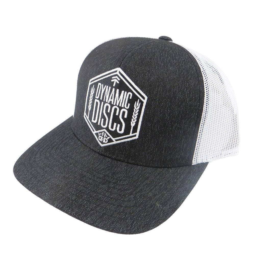 Dynamic Discs Apparel Black / White Dynamic Discs Wheat Shield Snapback Mesh Disc Golf Hat
