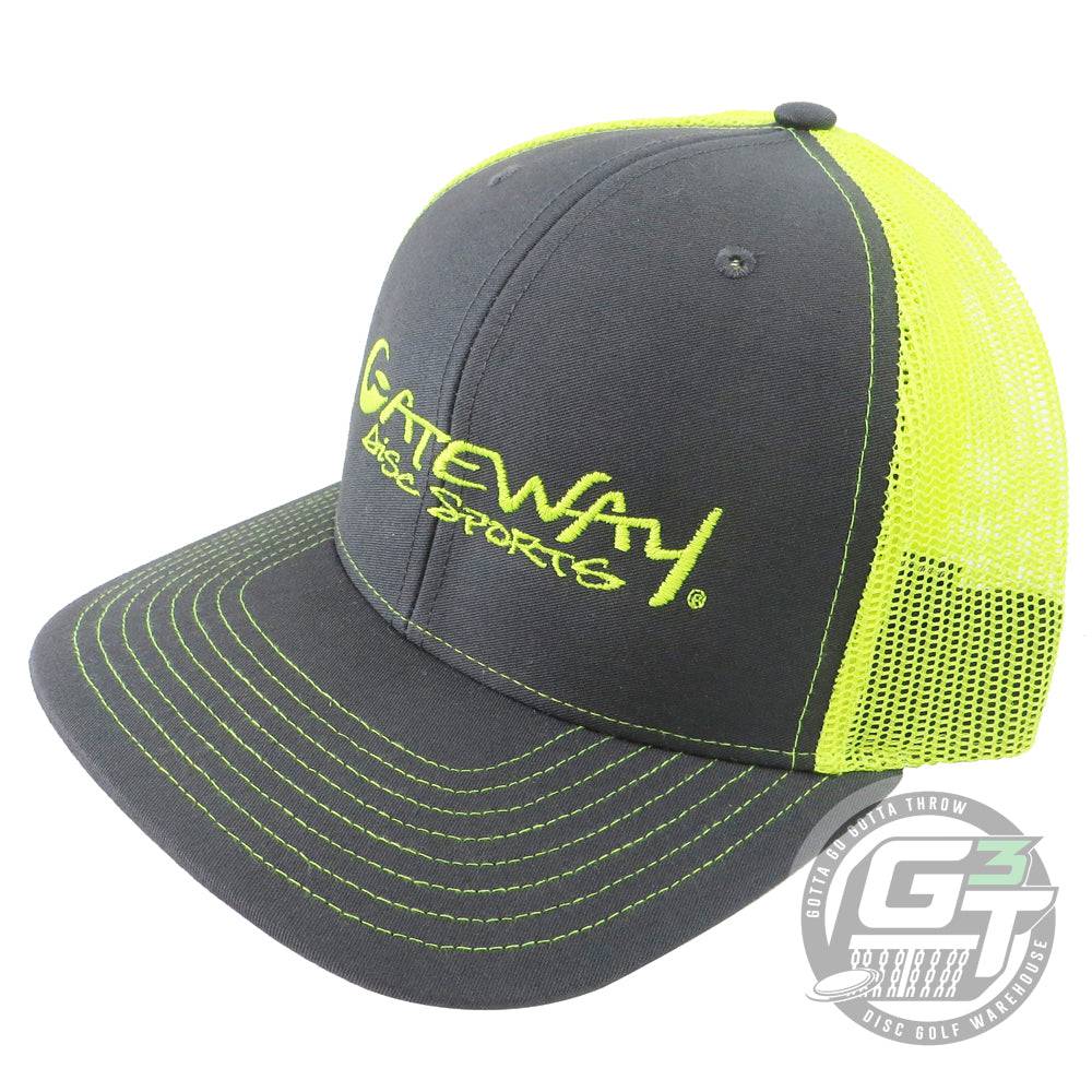 Gateway Disc Sports Apparel Dark Gray / Yellow Gateway Disc Sports Logo Snapback Mesh Disc Golf Hat