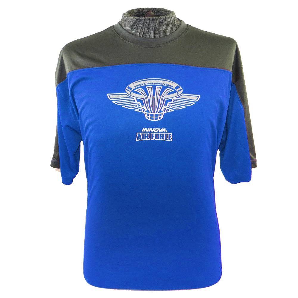Innova Apparel M / Royal Blue Innova Air Force 2.0 Short Sleeve Performance Disc Golf Jersey