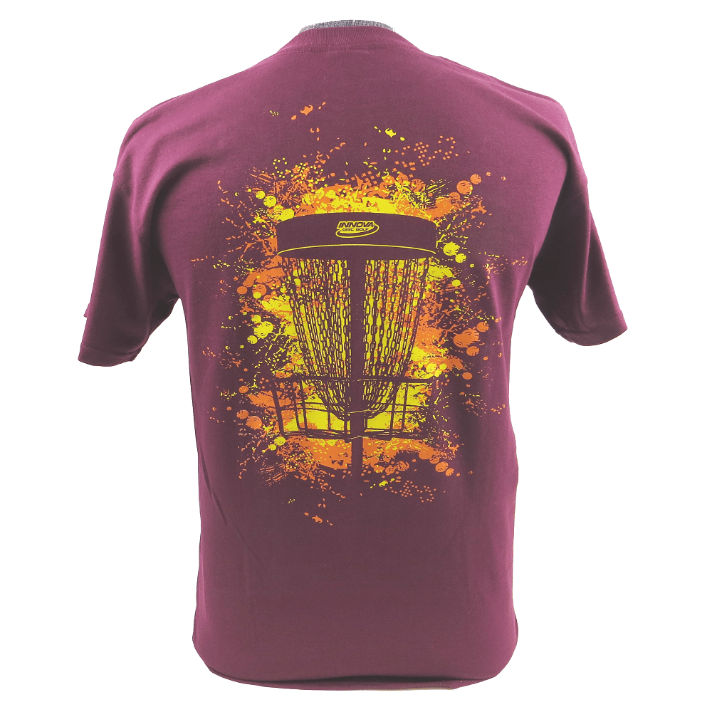 Innova Apparel S / Burgundy Innova Splash Basket Short Sleeve Disc Golf T-Shirt