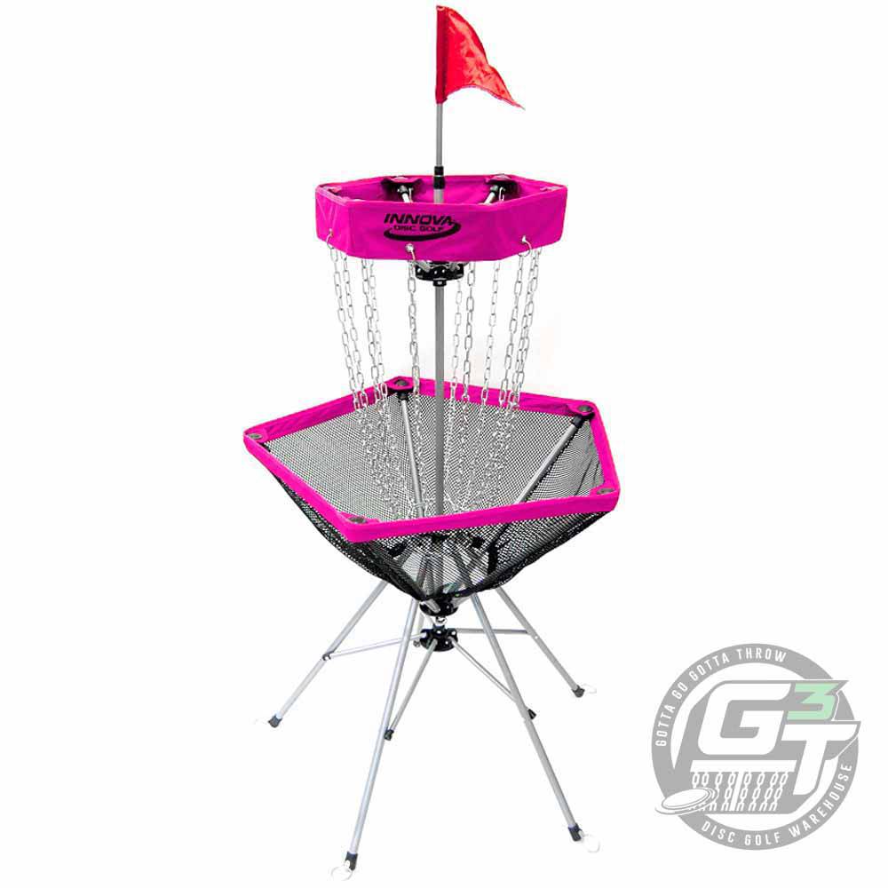 Innova Basket Pink Innova DISCatcher Traveler 12-Chain Portable Disc Golf Basket