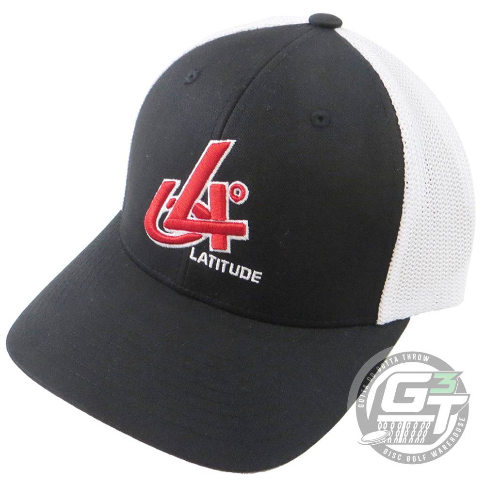 Latitude 64 Golf Discs Apparel S / M / Black / White Latitude 64 Degrees FlexFit Mesh Disc Golf Hat