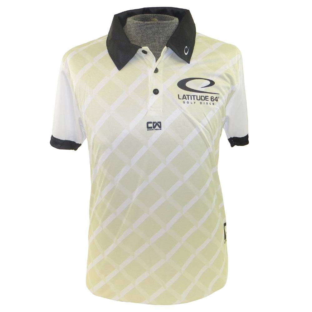 Latitude 64 Golf Discs Apparel M (These Run a Size Small) / Tan Latitude 64 Fence Sublimated Short Sleeve Performance Disc Golf Polo Shirt