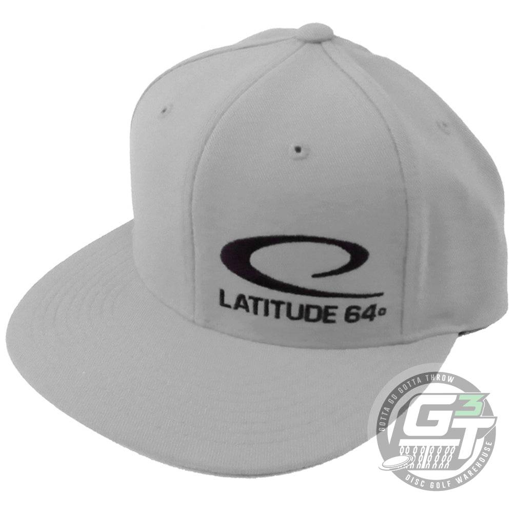 Latitude 64 Golf Discs Apparel Light Gray Latitude 64 Logo Snapback Flatbill Disc Golf Hat