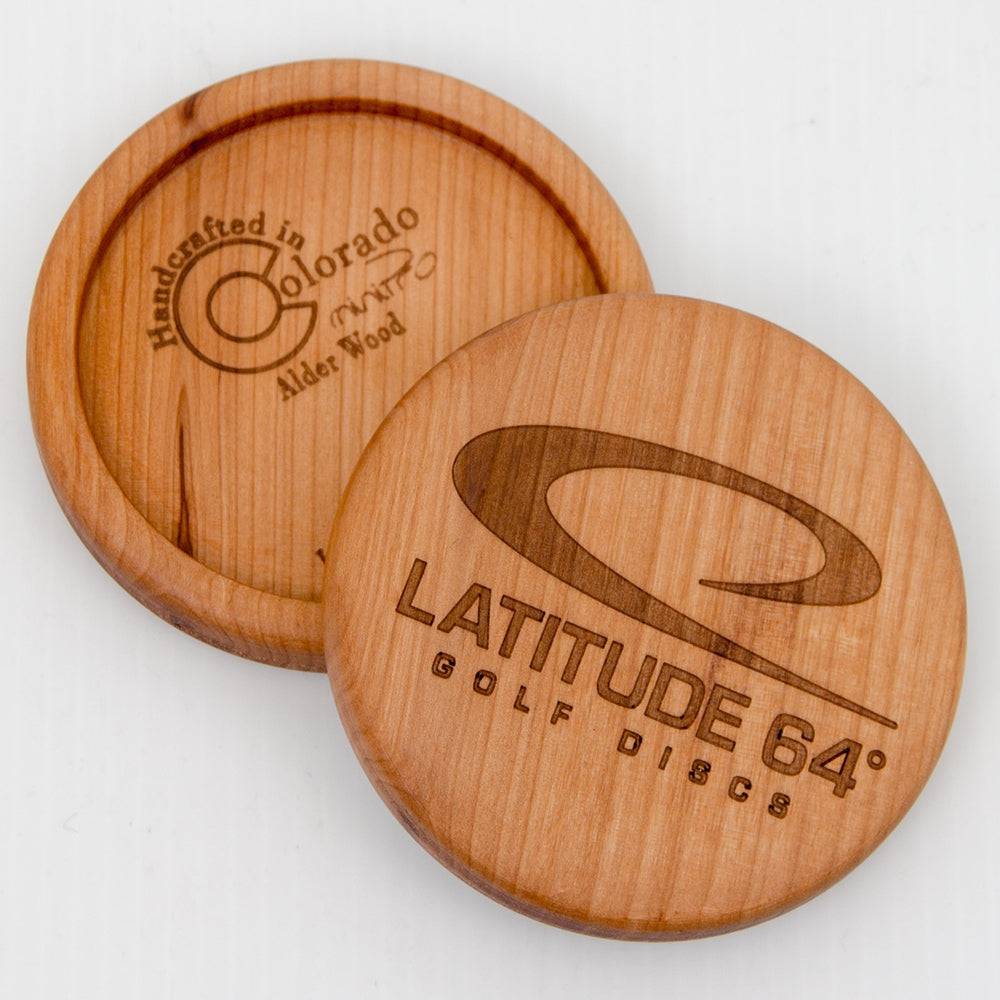Latitude 64 Golf Discs Mini Latitude 64 Logo Alder Wood Mini Marker Disc