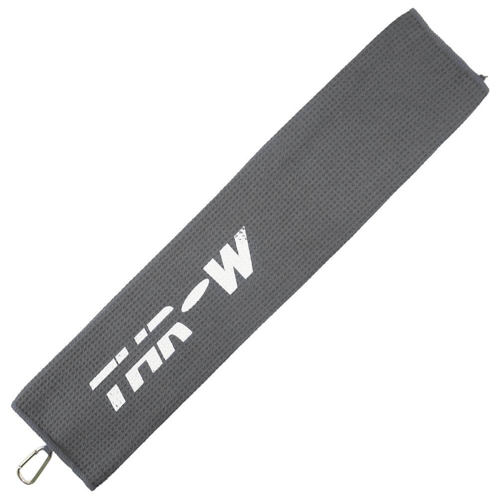 Long Tee Disc Golf Accessory Gray Long Tee Throw Logo Microfiber Tri-Fold Disc Golf Towel