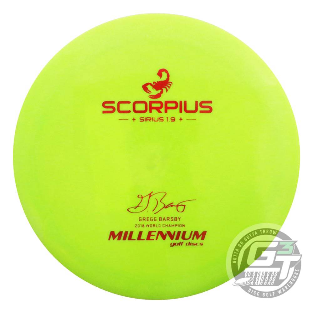 Millennium Golf Discs Golf Disc Millennium Limited Edition Signature Gregg Barsby Sirius Scorpius Distance Driver Golf Disc