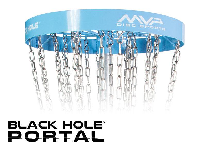 MVP Disc Sports Basket Portable / Blue MVP Black Hole Portal 30-Chain Disc Golf Basket