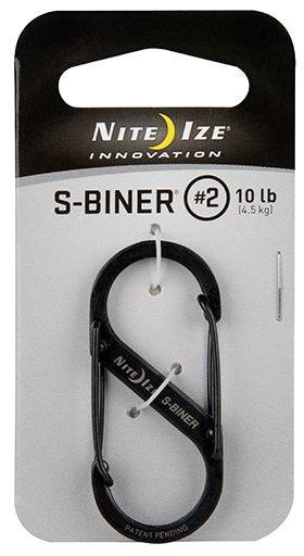 Nite Ize Accessory Black Nite Ize #2 S-Biner Stainless Steel Carabiner - 10 lb. Rating