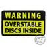 PG Productions Accessory PG Productions Warning Overstable Discs Inside Iron-On Disc Golf Patch