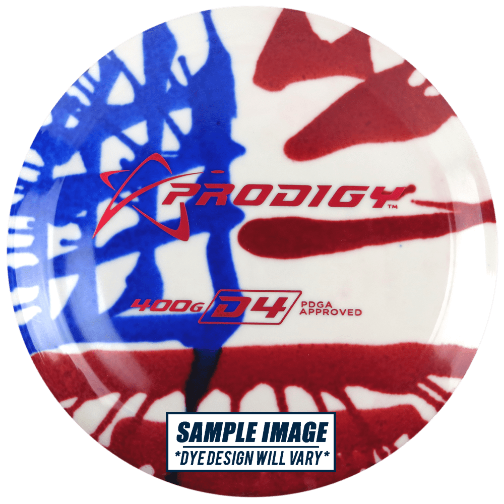 Prodigy Disc Golf Disc Prodigy Tie-Dye 400G Series D4 Distance Driver Golf Disc