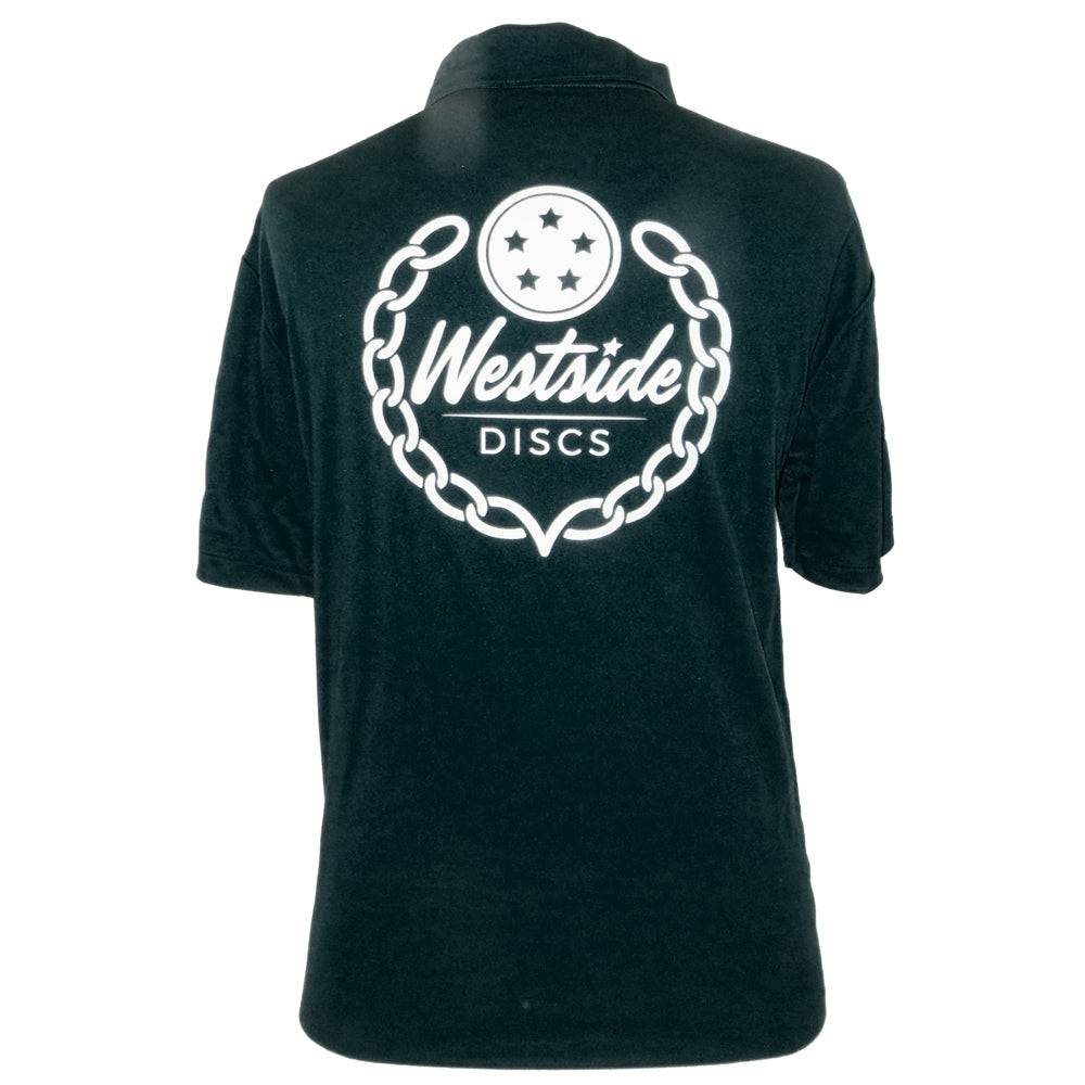 Westside Discs Apparel M / Black Westside Discs Logo Short Sleeve Performance Disc Golf Polo Shirt