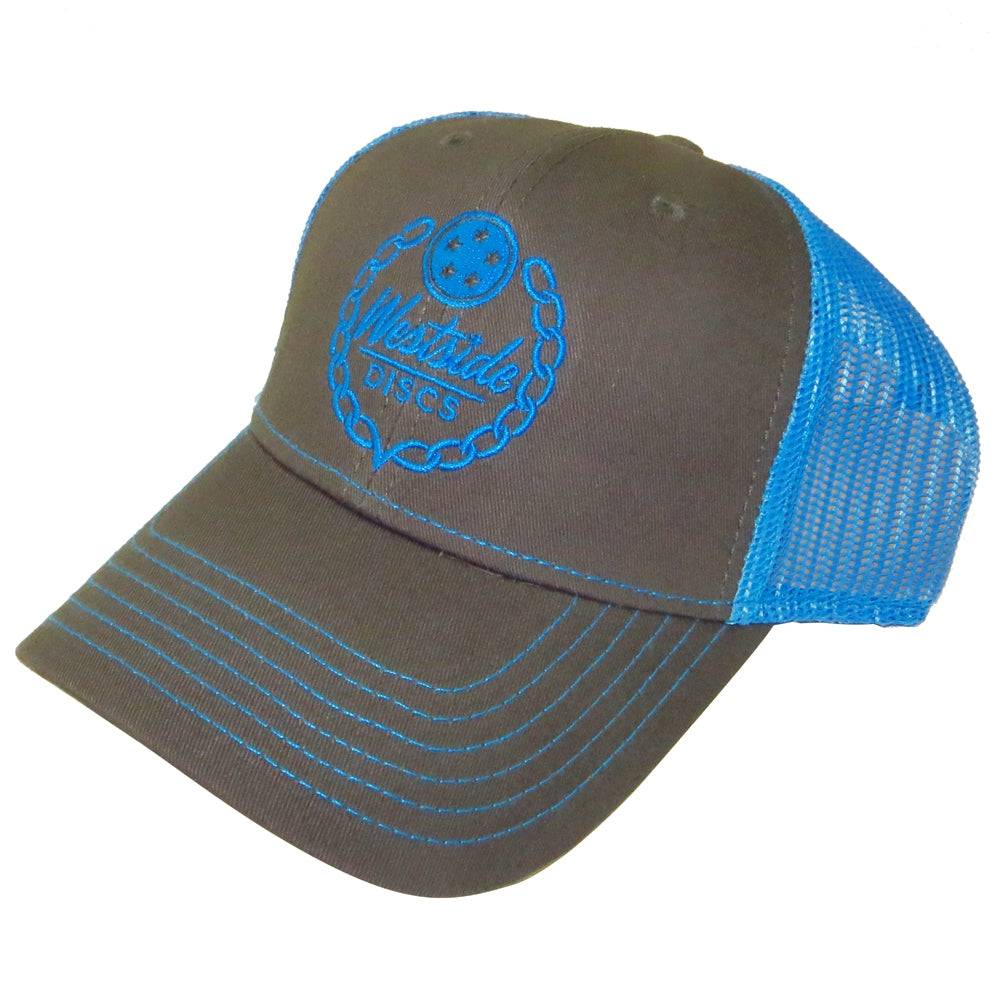 Westside Discs Apparel Gray / Blue Westside Discs Logo Snapback Mesh Disc Golf Hat