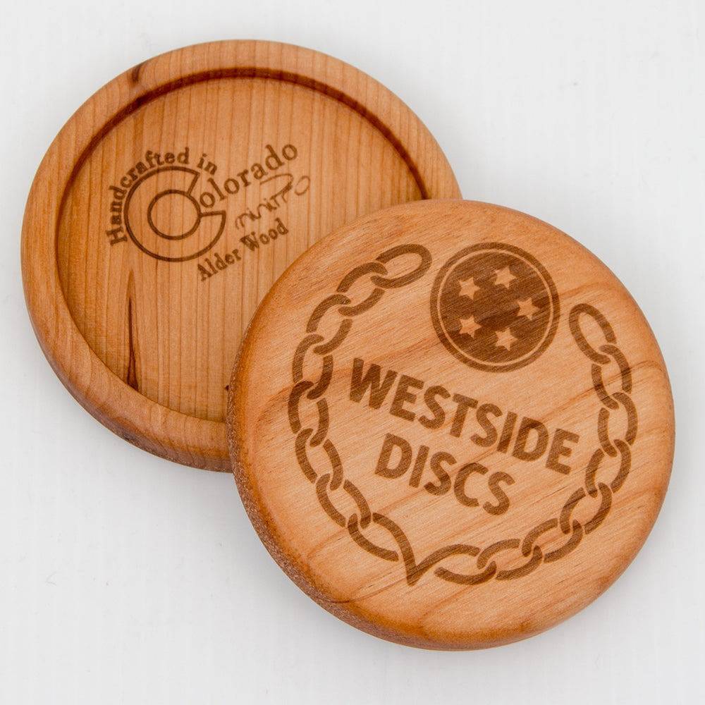 Westside Discs Mini Westside Discs Logo Alder Wood Mini Marker Disc